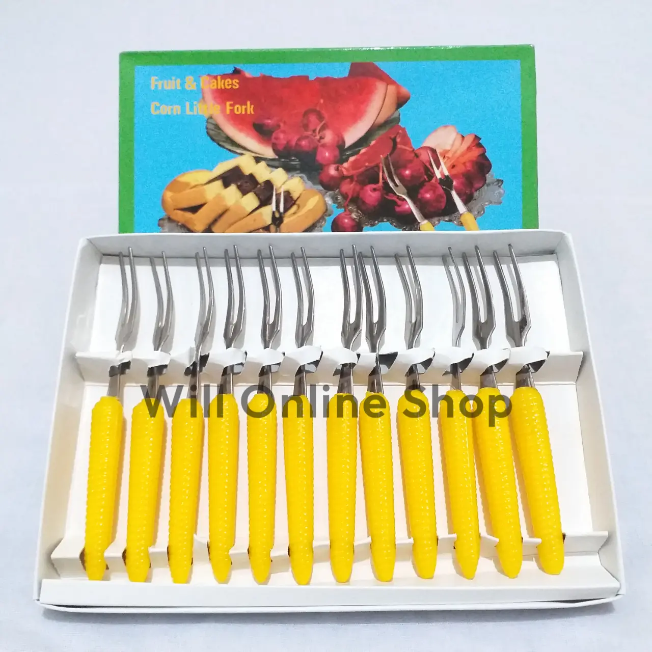 12 Pcs Garpu Jagung Kecil