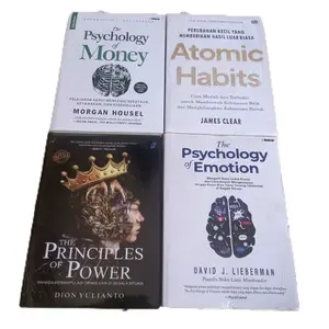 4 paket Atomic habist the psychology of maney the principles of power the psychology of emotion.