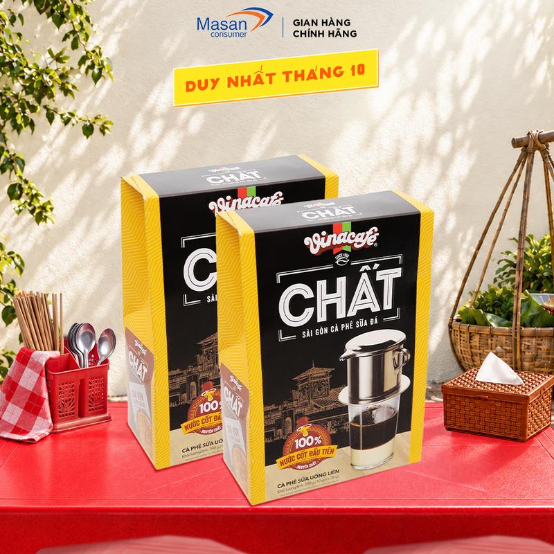 Combo 2 Cà phê Vinacafé Chất Sài Gòn cà phê sữa đá Hộp x 10gói x 29gr