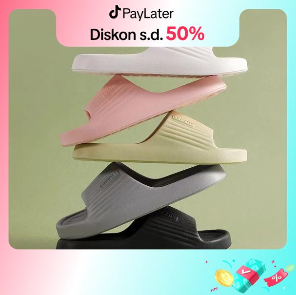 [ASFER]Sandal Pria Selop Wanita Indoor Outdoor Anti Slip Empuk Eva Rubber Import Kekinian Karet Shoes Sendal 1