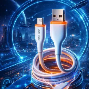 Swilloo Kabel Charger Micro USB 6A Fast Charging 1 Meter High Speed Tahan Lama Aman Garansi 1 Tahun untuk HP Android Powerbank