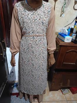 Product Review of Benita Maxy Dress Busui Resleting Depan Gamis Ceruty Full Furing  Gamis Kondangan Penikahan Motif Bunga Mewah Elegan Best Seller from D**e 1