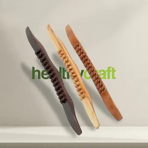 HealthyCraft Tongkat Kayu Pijat Ghua Sha Premium Quality 100% Kayu Alami Ergonomis untuk Punggung Pundak Kaki Perut Terapi Urut Pengencang Pijit Solusi Alami Kesehatan Otot Tubuh