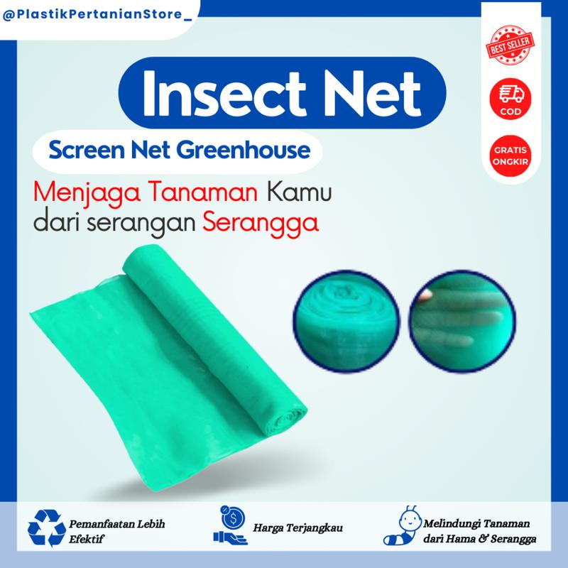 Jaring Insect Net Lebar 1 meter - Jaring Anti Serangga Greenhouse ...