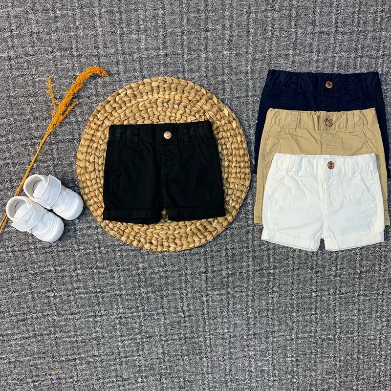 Celana pendek anak laki laki import warna putih , coklat, navy & hitam umur 9 bulan - 4 tahun Katun 1