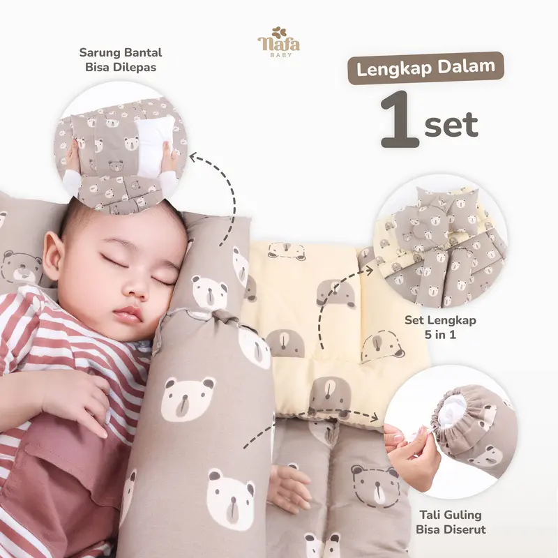 BEDCOVER NEWBORN BABY / Bantal GULING BAYI SET ALL MOTIF SARUNG LEPAS PASANG Katun 1
