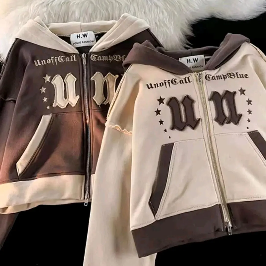 HOODIE ZIPPER CROPTOP UN WANITA KOREAN STYLE