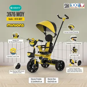 NAKAMI  Sepeda Anak Roda 3 Tricycle Racing Kiwi Type 3976