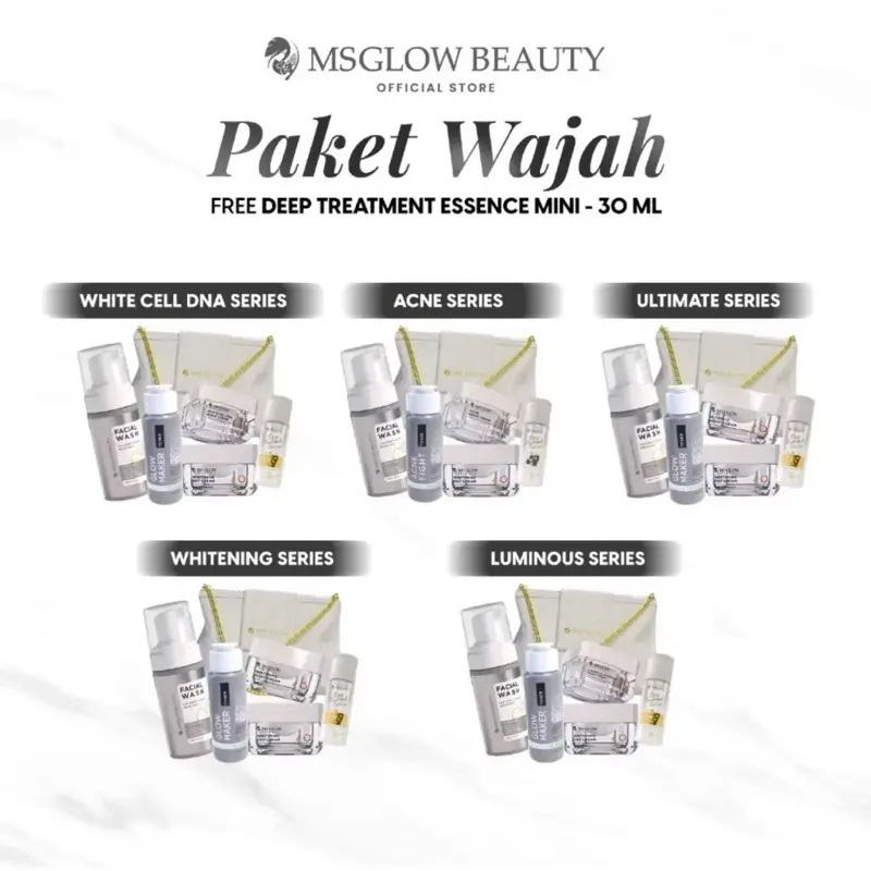 Paket Perawatan Wajah Msglow untuk Kulit Hitam - Muka, Facial, Pencerah