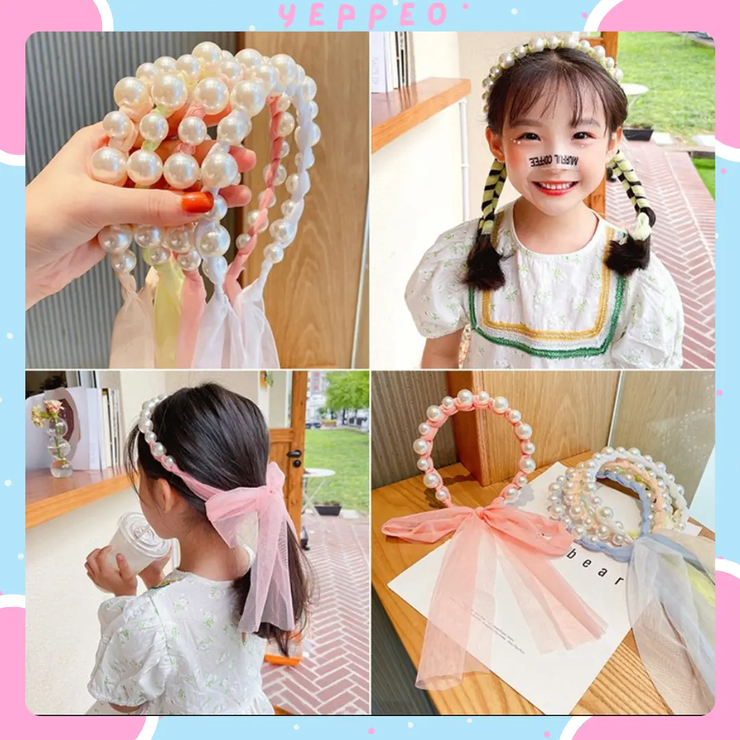 BD1799 BANDO ANAK PEREMPUAN MUTIARA BANDO KEKINIAN BISA DIKEPANG KOREAN STYLE REALPICT