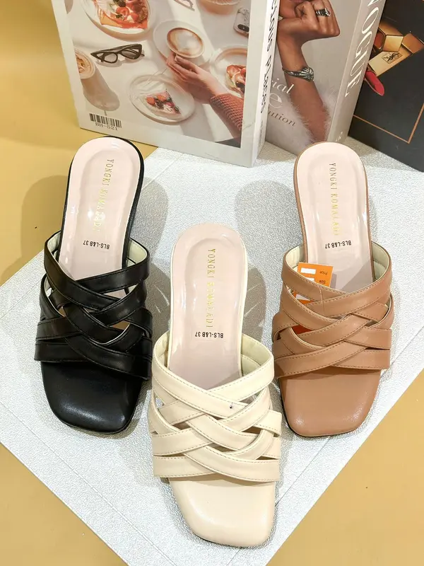 Sandal Wanita Termurah hak 5 cm KY (ANYAM) 0
