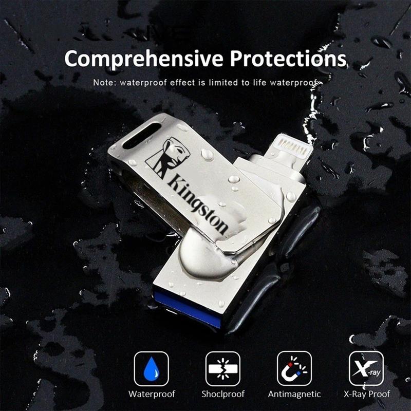 BS67 - OTG Flashdisk 1TB iOS, iPad, PC, USB 3.0, 2 IN 1, Venda Quente, Prata OTG Pen Drive FOR IPHONE Komputer 3