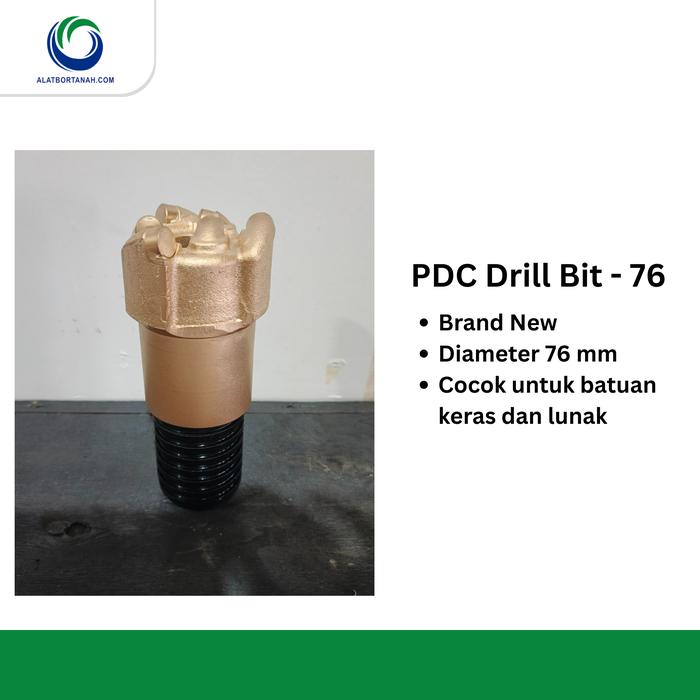 Gambar PDC DRILL BIT 76 mm - UNTUK BOR BEBATUAN KERAS dari Alat Bor Tanah Kota Tangerang Tokopedia