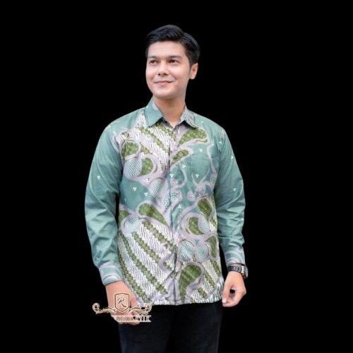 New Kemeja Pria Batik Lengan panjang Premium terbaru size M L XL XXL kekinian 5