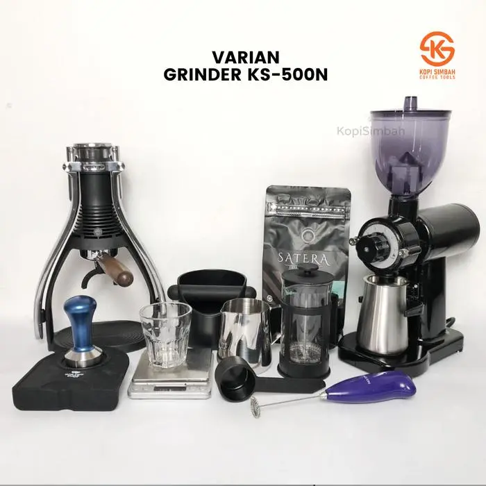 Paket Brewing SMARTSHOT by ROK Presso With Mesin Coffee Grinder Alat Seduh Pembuat Kopi Espresso - smartshot + KS-500N, bubble wrap