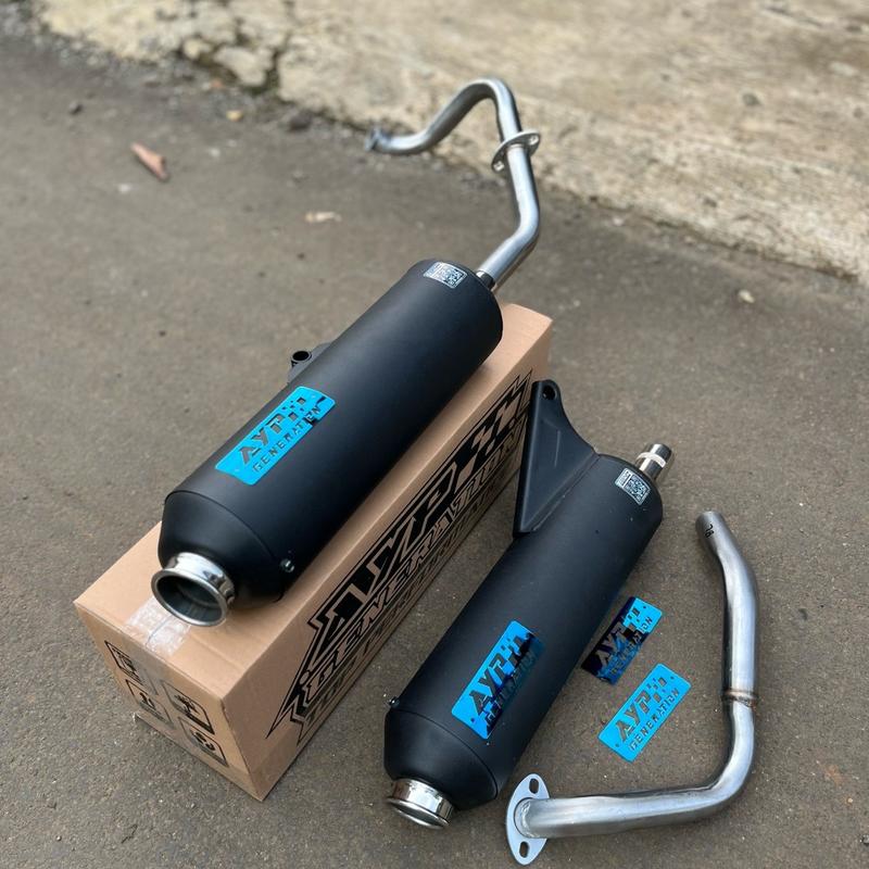 Knalpot AYP GENERATION Moncong ke kenochi  inlet 28-32 out 50 pnp all metik vario,aerox,pcx,beat,dll bebas request saringan Motor 9