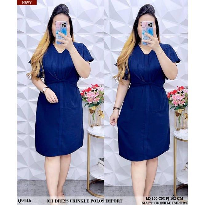 Daster Wanita Terbaru Kekinian - Dress Wanita Crinkle Premium - Midi Airflow Panjang Oversize Casual 3
