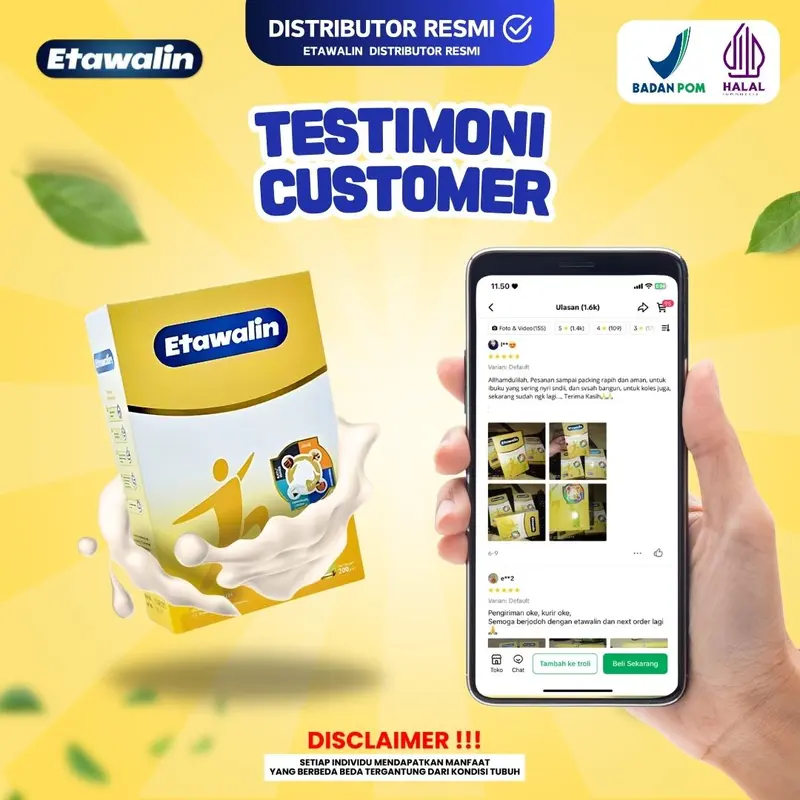 Susu Etawalin 2 Box Original | Minuman Susu Serbuk Kambing Etawa | Distributor Resmi Milk Etawalin BPOM HALAL [Bisa COD] Manis Dairy  Bahan  Bubuk 3