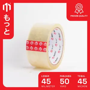 Lakban 45mm x 50 Yard Bening - 1 Pcs/Roll (Satuan) - Motto OPP Tape