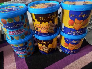 Product Review of (DAPAT 1DUS ISI 6TOPLES MIX) Bellarosa Nastar & Kue Kering cookies -Bellarosa nastar&kue kacang-Bellarosa Waffle Time( 1 Dus isi 6 Pcs ) Camilan Food Snacks Butter Biskuit Kukis from N**g m**p 1
