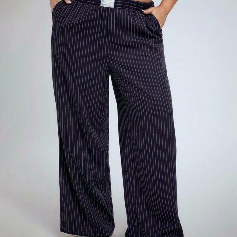 [Bí Gơ Bigsize 70-110kg] QUẦN SỌC ỐNG RỘNG LENO, lưng thun co giãn sọc trendy 8