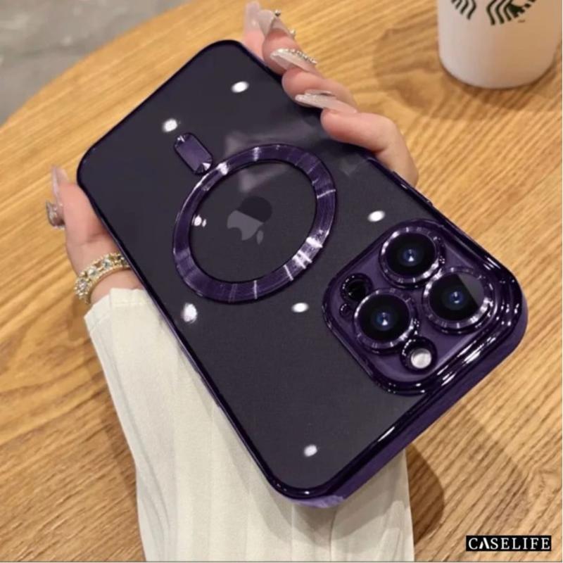 Casing Premium Caselife Magsafe Charging dengan Lensprotector untuk iPhone 11 12 13 14 15 Pro Max Plus - Cover Softcase 7