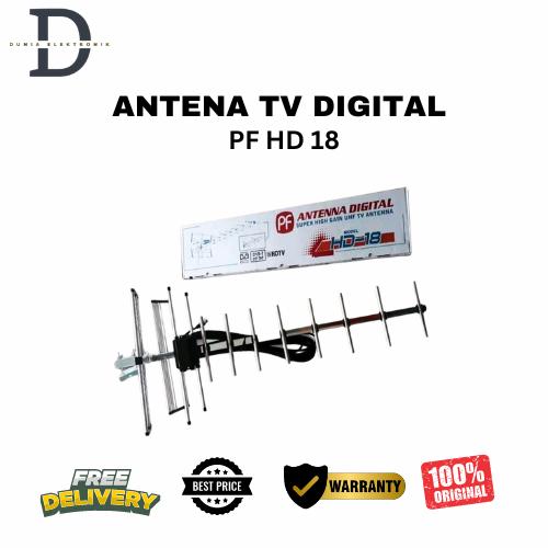 ANTENA TV DIGITAL PF - HD 18 - FREE KABEL 10 M 0