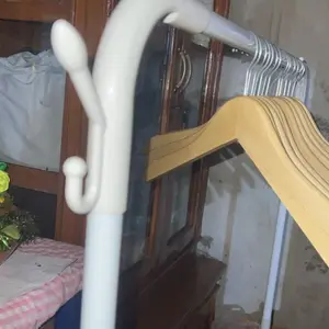 BAS Gantungan baju rak besi rak jemuran portable stand hanger single tempat pakaian rak baju