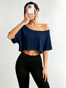 Camisetas cortas de hombros descubiertos para mujer, paquete de 2 o 1 pieza; tops virales Y2K en TikTok; uso diario, fiesta, club, vacaciones, calle; outfit de verano, básicos versátiles para adolescentes y jóvenes; blusas modernas.