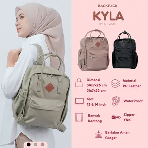 Backpack Kyla – Tas Ransel Laptop Tablet 12/14 Inch, Waterproof, YKK, Tas Wanita, Tas Sekolah Cewek, Tas Sekolah, Tas Cewek, Backpack Wanita