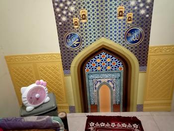 Product Review of Stiker Dekorasi Musholla Mihrab Dinding Ruang Mushola Wallpaper Islami Muslim Wallsticker Masjid from e**i 0
