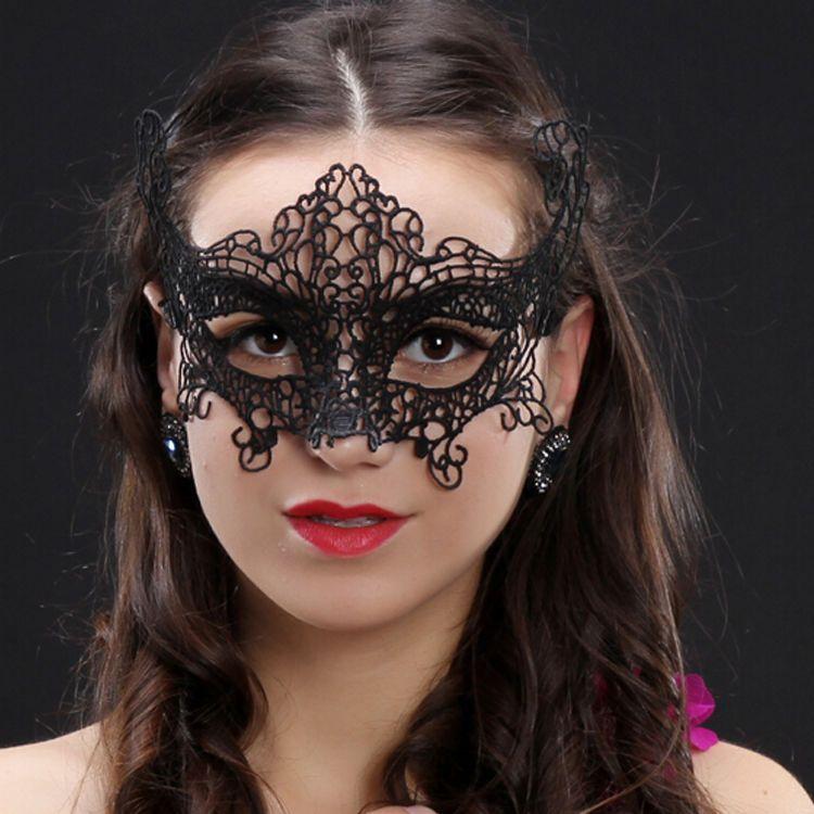 Product Introduction of Romantic Lace Mask Female Half Face Ball Party Sexy Black Eye Mask Halloween Props Princess Adult Mask 17