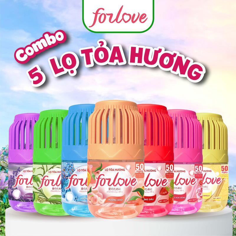   COMBO 5  Lọ Tỏa Hương ForLove Thanh Lọc Không Khí Khử Mùi Phòng Dầu Thơm Phòng lọ toả tinh dầu Nước Hoa 
