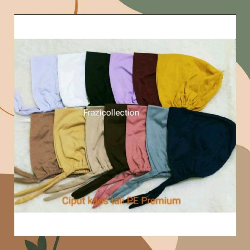 CIPUT KAOS TALI,CIPUT TALI, INNER BASIC POLOS Wanita Jilbab Instan 5