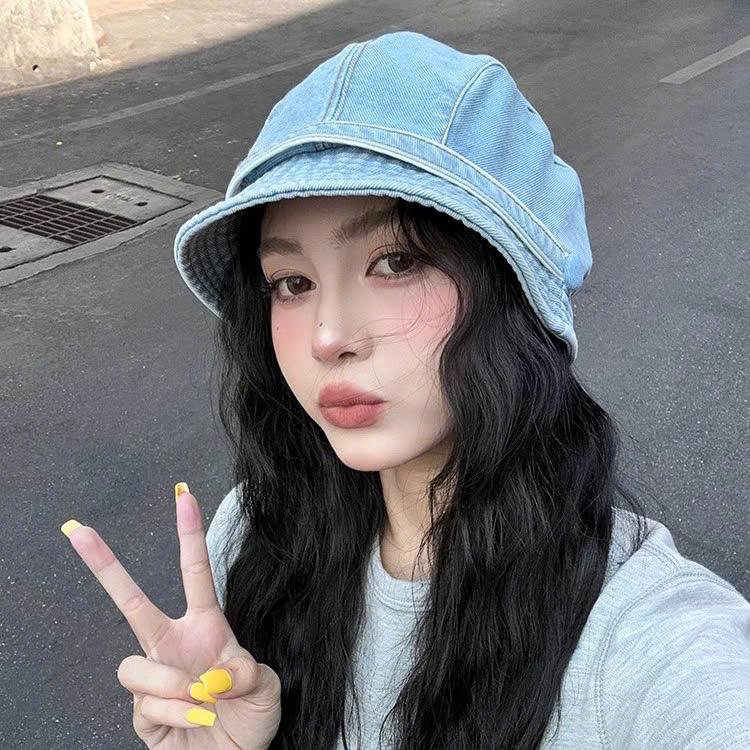 MBD160 Mũ Bucket Denim Jean Ulzzang Hot Trend Hàn Quốc Hàng Loại 1 Cho Nữ