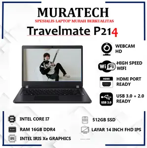 Laptop Travelmate Intel Core i7 / i5 Ram 16GB 512GB SSD Murah