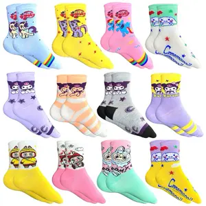 [ 6 PASANG] KAOS KAKI ANAK  panjang motif  karakter lucu TK/PAUD cowok dan cewek unisex murah random warna dan motif