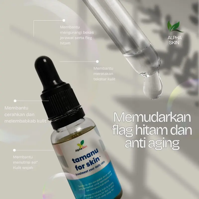 TAMANU FOR SKIN BPOM SERUM Perawatan Wajah Bopeng ANTI Aging & Mencerahkan 5
