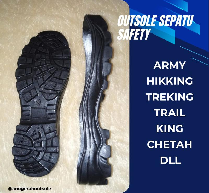 Outsole / Sol sepatu safety pria alas sepatu sepatu safety pdl boots King chetah gunung treking tni tentara Hitam Karet semua musim  sol & liner tumit Shoe insole insole  carbon 3