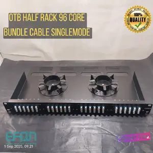 OTB Half Rack Panel Modular 96 Core Singlemode LC UPC 19 Inch 1U Brand XEGA Black Color Metal Plate