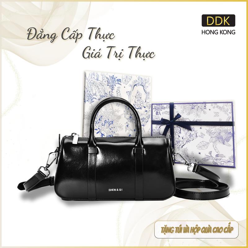  DDK S55105-Túi Xách Da Boston Mini Nữ Cao Cấp Phong Cách Sang Trọng Chính Hãng Fullbox Kèm Hộp Túi Quà Tặng túi xách đen đi tiệc đi chơi đẹp xịn nhỏ gọn đựng đồ giỏ đeo chéo red bag tuixach 