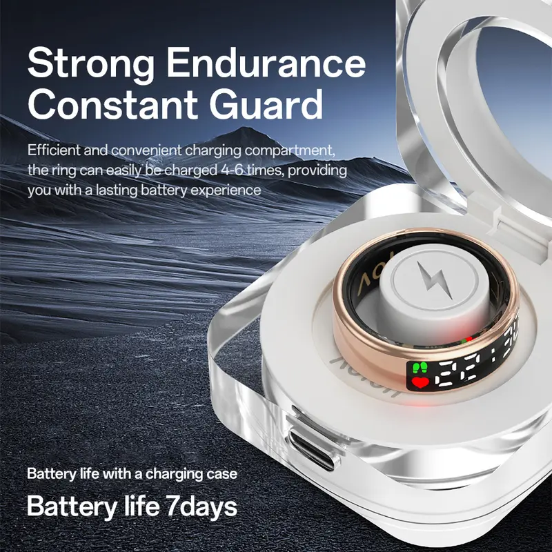 Aolon Ring Gen4 Smart ring Heart Rate & Blood Oxygen Monitoring IP68 Waterproof Swimming Diving Sports & Health Records Diving Sports & Health 6