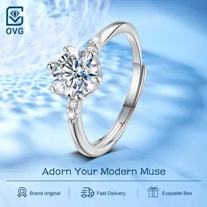 【003 Harga Telah Diperbarui, Segera Pesan】OVG Cincin Wanita Perhiasan Original Tunangan Cewek Adjustable Elegan Korea Anti Luntur Rings OGR011-Silver