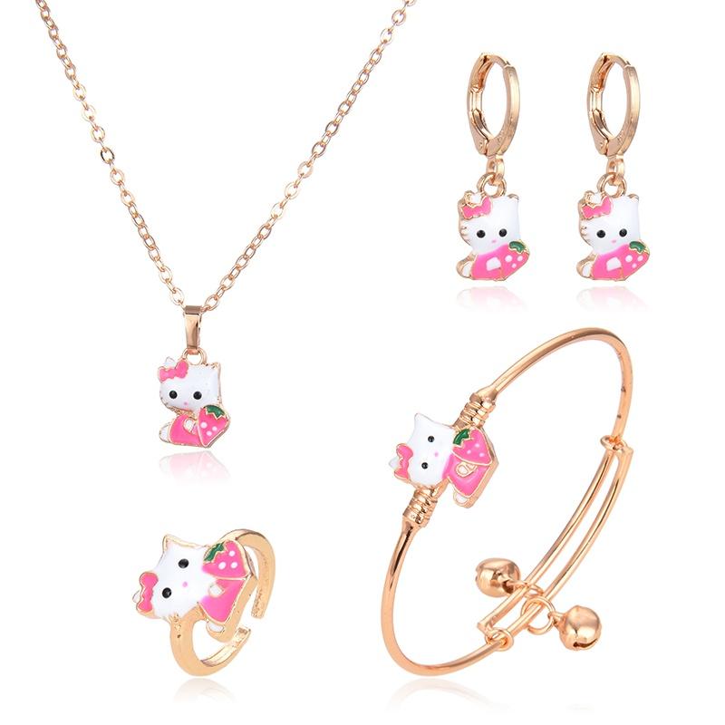 TERBARU SET PERHIASAN ANAK PEREMPUAN MODEL MIKYMOSE BOLONG GOLD Costume Fashion Kids 5