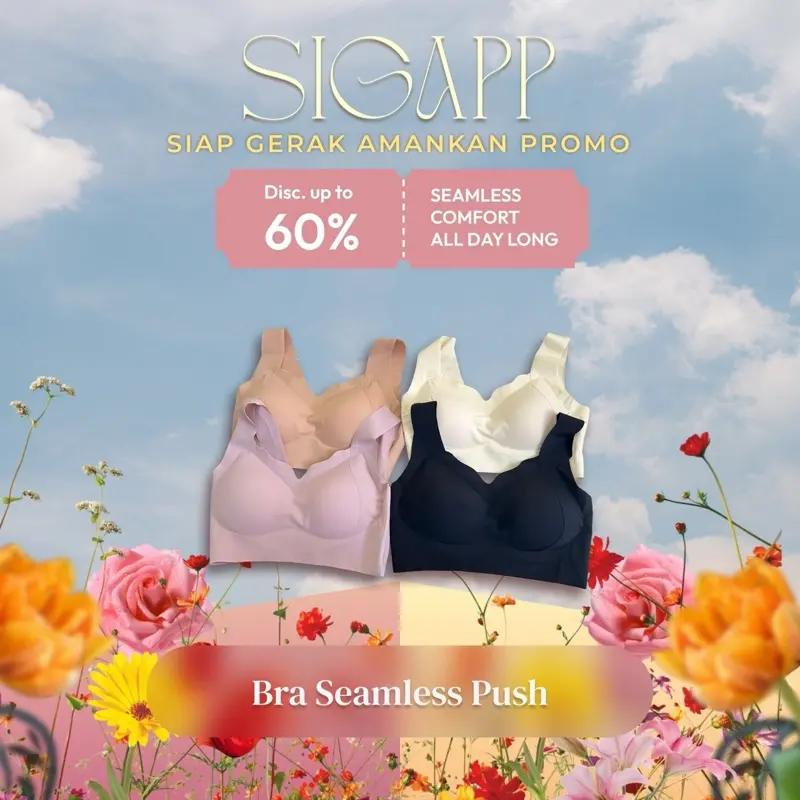 [BONDLOU] BRA SEAMLESS TANPA KAWAT PREMIUM HALUS