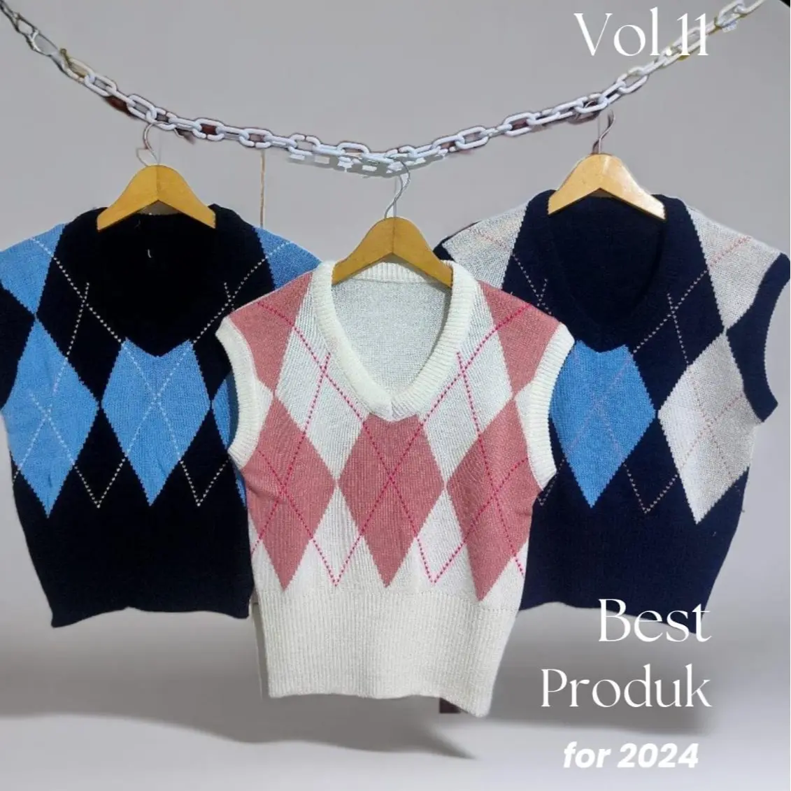Sweater Vest Rompi Kekinian Style Wanita 2023 Casual Panjang Atasan
