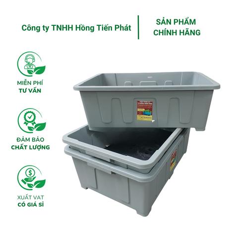 Chậu trồng rau Aquaponics (45L) siêu bền loại 1 - Khay Aqua trồng cây nuôi cá