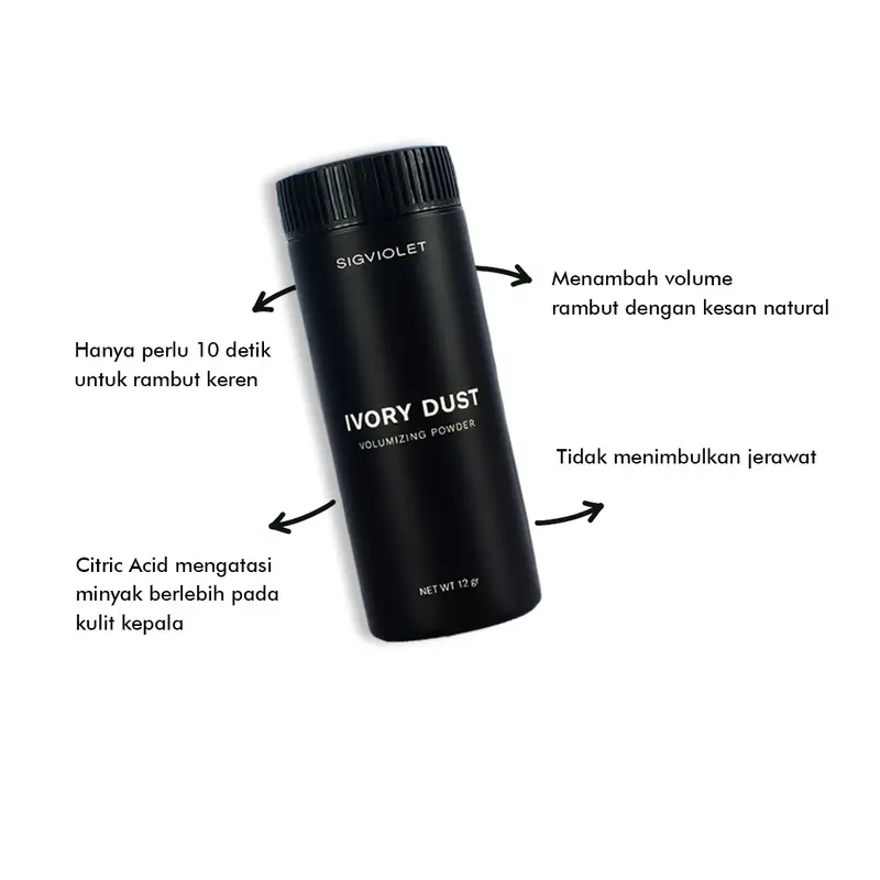 Hairstyling Powder Sigviolet Ivory Dust Netto 12gram 1