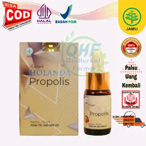 Holanda Propolis Jamu Herbal Tetes 10 ML - 100% Propolis Ekstra Bee Pollen untuk Kesehatan Jantung & Hati Halal Badan Pom