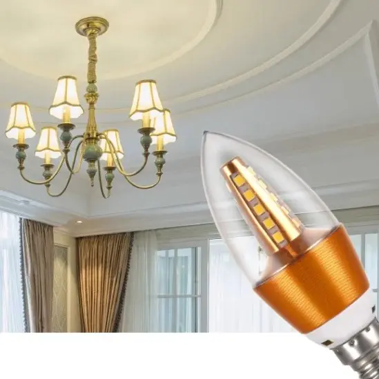 COD Lampu LED Candle 5w kuning jantung jagung 5w lilin 5watt - E14 - E27- Lampu hias Lampu dekor- Putih / kuning White 7